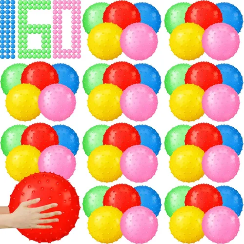 Vista 9 de Jerify Knobby Balls - Pelotas de rebote de 7 pulgadas, bolas grandes hinchables a granel, bolas sensoriales suaves para masaje, bolas de plástico