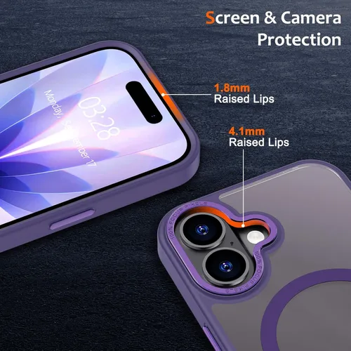 Vista 409 de Anuck - Funda magnética para iPhone 11 compatible con MagSafe, carcasa trasera mate translúcida dura, borde de TPU, delgada, resistente a impactos