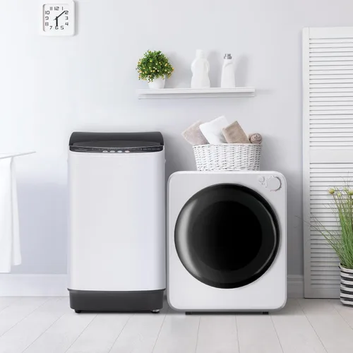 Vista 8 de Juego combinado compacto de lavadora y secadora, lavadora completamente automática de 2.0 pies cúbicos con 10 programas de lavado y secadora