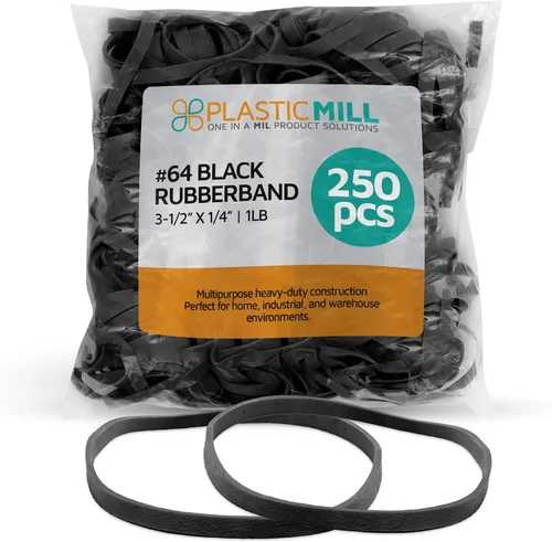 Vista 19 de Gomas de goma PlasticMill - Tamaño #33 - Gomas de color argyle púrpura - 1LB/500 unidades Size 33 Rubber Bands, Office Supplies, Argyle Purple