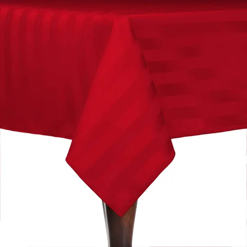 Vista 33 de Ultimate Textile Mantel cuadrado de rayas satinadas de 84 x 84 pulgadas, color verde militar