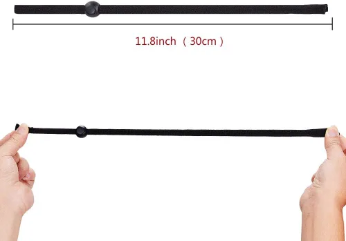 Vista 6 de 2-Pack Universal Eyeglasses Strap Adjustable Lanyard Eyewear Retainer, 24" Negro