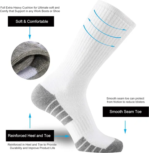 Vista 5 de ONKE - Calcetines de algodón absorbentes de humedad para entrenamiento, para hombre