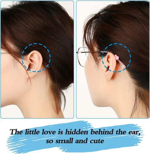 Vista 3 de 15 pares de retenedores de silicona para gafas, agarre para las orejas, ganchos para las orejas, soporte antideslizante, tapones para anteojos