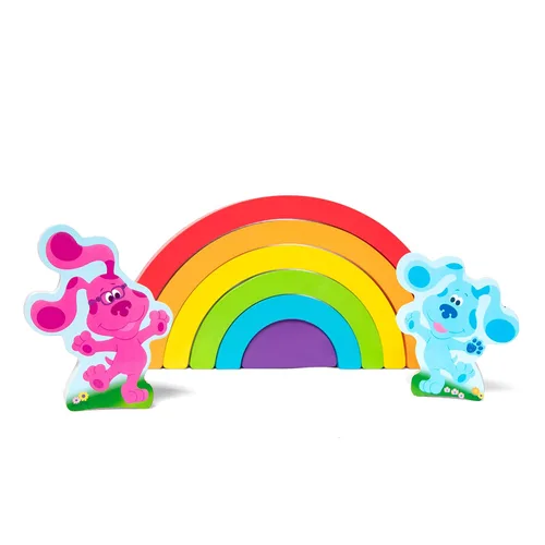 Vista 3 de Melissa & Doug Blue's Clues & You! Rompecabezas de madera con diseño de arco iris (9 piezas)