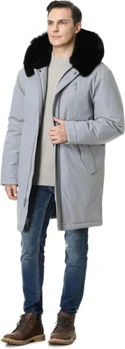 Vista 6 de Abrigo de invierno impermeable para hombre, cálido y largo, parka, resistente al viento y al agua, con capucha