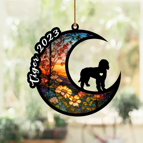 Vista 19 de Atrapasoles conmemorativo para perros, regalo de condolencia de perro de la pérdida del bulldog americano, regalos conmemorativos para los amantes