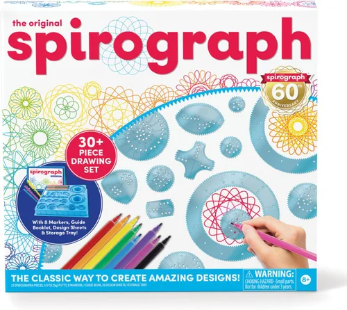 Vista 7 de Set en lata de diseño espirográfico, Multicolor