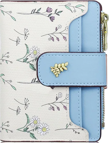 Vista 24 de Farcauo Cartera para Mujer delgada con Flores Kawaii, Carteras para Mujeres, Cartera Linda y delgada para Mujeres, Contemporáneo