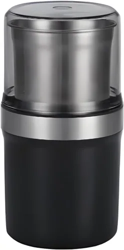 Vista 7 de Molinillo de café eléctrico, molinillo de hierbas de especias, con 1 cuchilla de acero inoxidable extraíble tazón de acero inoxidable, motor de 200