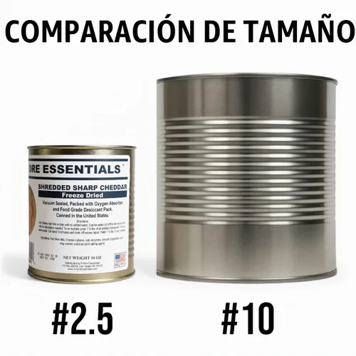 Vista 8 de Future Essentials Queso cheddar afilado liofilizado - Lata #2.5, 1 paquete