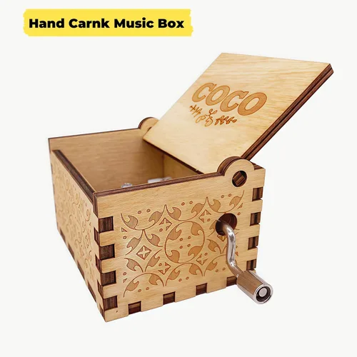Vista 5 de Remember Me - Caja de música de madera para Navidad, cumpleaños, aniversario, 18 notas de madera, grabadas, cajas musicales para decoración