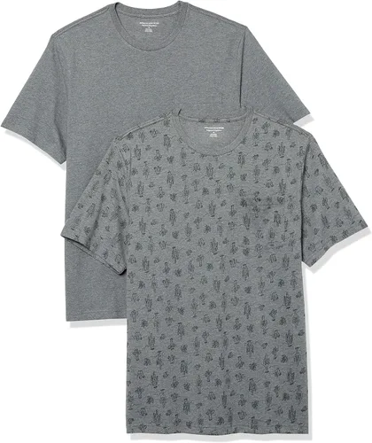 Vista 18 de Amazon Essentials Men's Short-Sleeve Crewneck Pocket T-Shirts, Pack of 2