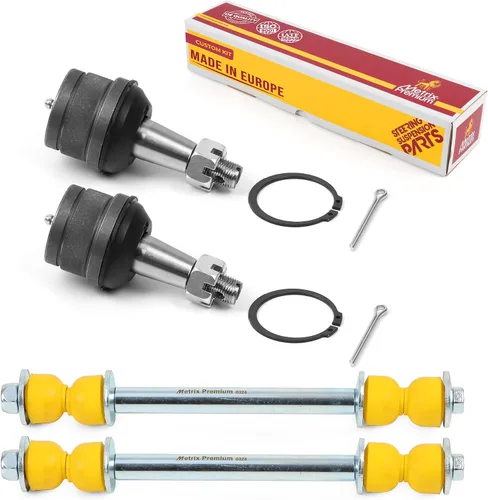 Vista 266 de Metrix Premium Chassis Parts - Juego de 4 piezas de articulación de rótula superior y barra estabilizadora delantera para Ford Ranger RWD 1998-2011