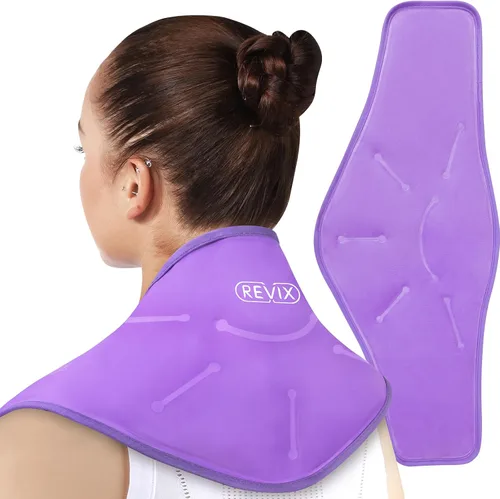 Vista 12 de REVIX Envoltorio de Hielo para Cuello Paquete de Hielo para Cuello y Hombros, Terapia para Promover la Flexibilidad y Movilidad, Paquetes de Gel