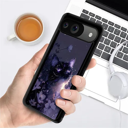 Vista 1648 de Compatible con Google Pixel 4A 5G Mobile Case Creative Acrylic Panel trasero Silicona Protección Grip especialmente diseñado para Google Pixel 4A 5G