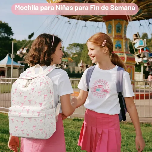 Vista 4 de BTOOP Mochila escolar para adolescentes, mochila grande de pana ligera, para niñas, niños, casual, escuela secundaria, universidad, Mochilas Daypack