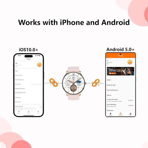 Vista 3 de Reloj inteligente para mujer de 1.43 pulgadas, pantalla AMOLED, funciona con Android/iPhone, resistente al agua IP68, batería de larga duración, Oro