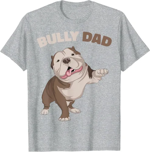 Vista 78 de American Bully Dad Dog Owner Father Funny Men T-Shirt Asphalt Grey