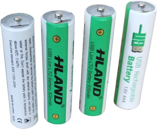 Vista 3 de FixtureDisplays® 4PK USB recargable AAA batería 500mAh batería de litio batería USB recargable 15013-SNL Listado