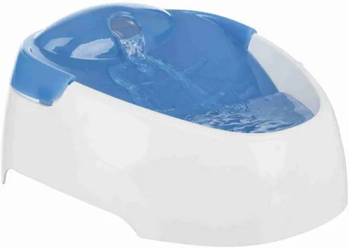Vista 4 de Trixie Duo Stream - Dispensador automático de agua, 1 litro, color blanco y azul