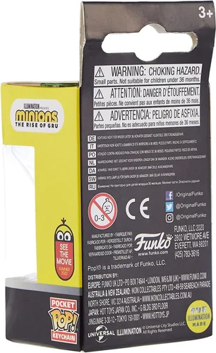 Vista 3 de Funko Pop! Llavero: Minions: The Rise of Gru - Kung Fu Kevin, Multicolor
