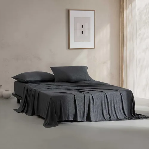 Vista 16 de Calvin Klein - Juego de sábanas de tamaño individual, ropa de cama de mezcla de algodón naturalmente suave - Sábanas con funda de almohada a juego