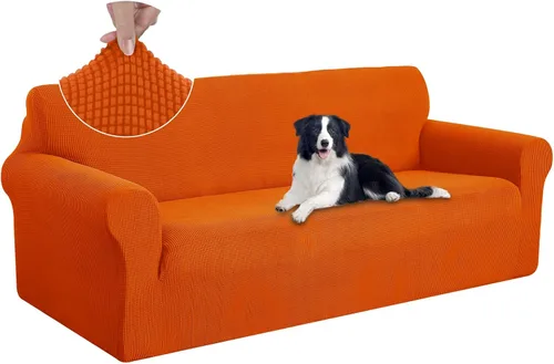 Vista 103 de U-NICE HOME Funda para sofá biplaza elástica, cubierta para sofá, funda para sillón, protector de muebles para sofá con 2 cojines, funda para sofá