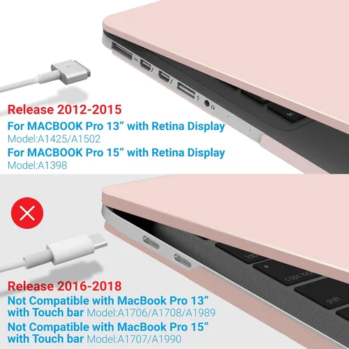Vista 20 de IBENZER - Compatible con Funda para MacBook Pro de 13 Pulgadas 2015 2014 2013 Finales 2012 A1502 A1425, Carcasa Rígida con Cubierta para Teclado