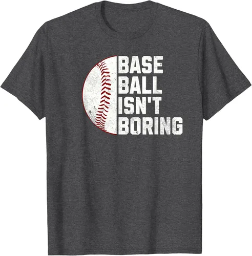 Vista 34 de Camiseta Baseball Isn't Boring, Negro