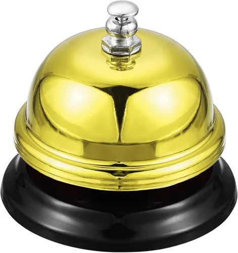 Vista 8 de uxcell Campana de escritorio, 3.346 in (3.35 pulgadas) para restaurantes, servicio, azul