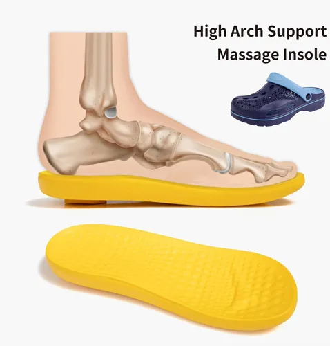 Vista 3 de SOSOWHLTE Zuecos con soporte de arco para hombre y mujer, zapatos de jardín, pantuflas de playa para exteriores con plantilla acolchada extraíble