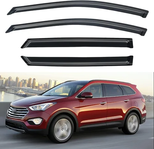 Vista 250 de YQAUTEC - Viseras para ventana, protectores contra la lluvia, compatibles con Subaru WRX 2015-2021, deflectores de viento para ventanas, viseras