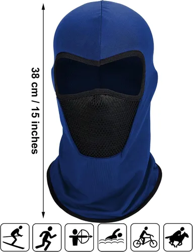 Vista 3 de Sumind 6 piezas de pasamontañas de verano transpirable protección contra el polvo máscara de cuello largo para actividades al aire libre