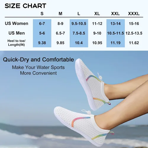 Vista 2 de XIHALOOK Zapatos de agua para mujeres y hombres de secado rápido con cordón para playa, natación, piscina, surf, deportes acuáticos