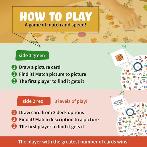 Vista 3 de Juego a juego de juegos de mesa preescolares para niños 2 en 1, juegos de coincidencias y categorías, materiales de terapia del habla