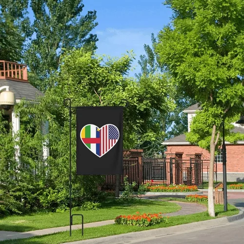 Vista 9 de I Love America And The Central African Republic Garden Flag 12.5"x18" Inch Double Sided Garden Flags Home Lawn Outdoor Decor Flags Party Banner