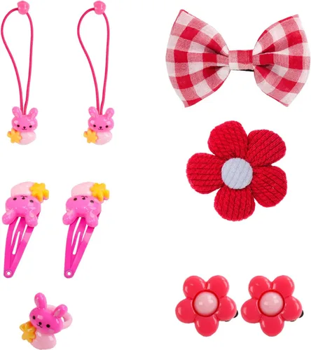 Vista 6 de SOTOGO Conjunto de joyería para niñas pequeñas, bolso de flores para niñas, lindo bolso de princesa, bolso de mensajero de hombro