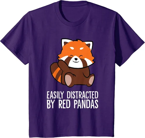 Vista 9 de Red Panda Love Easily Distracted By Red Pandas T-Shirt Asphalt Grey
