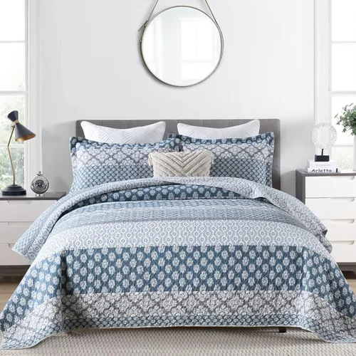 Vista 15 de PERHOM Juego de ropa de cama de 100 % algodón bohemio con 2 fundas