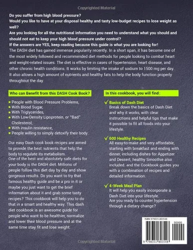 Vista 2 de DASH Cookbook 600 Healthy DASH Diet Recipes with 28 Days Meal Plan for Busy People