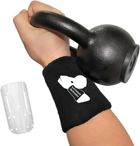 Vista 8 de Kettlebell Wrist Guards, Sweat Weighted Wristbands with Insert Support, Shock-Absorbing Sleeve Protector for Athletes Fitness Strength Training