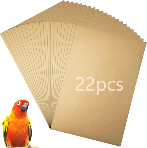 Vista 7 de Hamiledyi 12 piezas de papel de grava de pájaro especial de arena marina para jaula de loro, grava, alfombrilla de papel de grava de 17 x 11