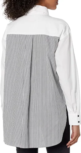 Vista 2 de Karl Lagerfeld Paris Blusa de manga larga con logotipo para mujer