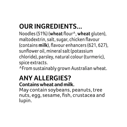 Vista 4 de Australiano - Sopa continental de fideos con pollo 1.41 oz 4 porciones