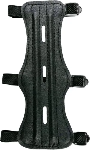 Vista 2 de Paquete de 2/5 protectores de brazo de tiro con arco de cuero protector de antebrazo ajustable