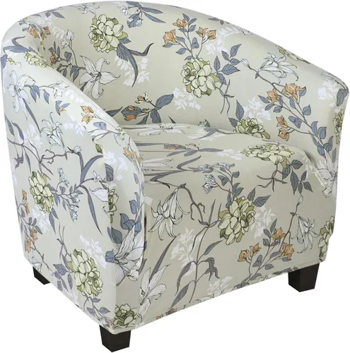 Vista 14 de SearchI Funda Elástica para Silla Club, Fundas Elásticas para Silla Barrel, Fundas Estampadas para Silla Tub, Funda de Elastano Suave para Sillón