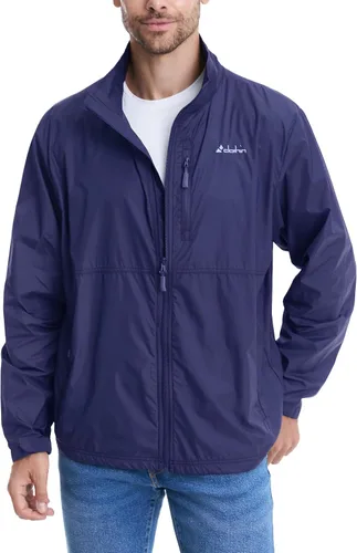 Vista 7 de clothin Chaqueta Cortavientos Ligera Empacable para Hombre Resistente al Agua para Senderismo Ciclismo al Aire Libre