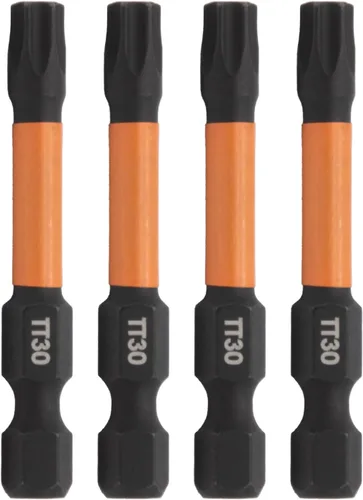 Vista 6 de TORX T10 - Brocas de seguridad a prueba de manipulaciones, Railer de 2 pulgadas, vástago hexagonal de 1/4 pulgadas, estrella de acero S2 resistente