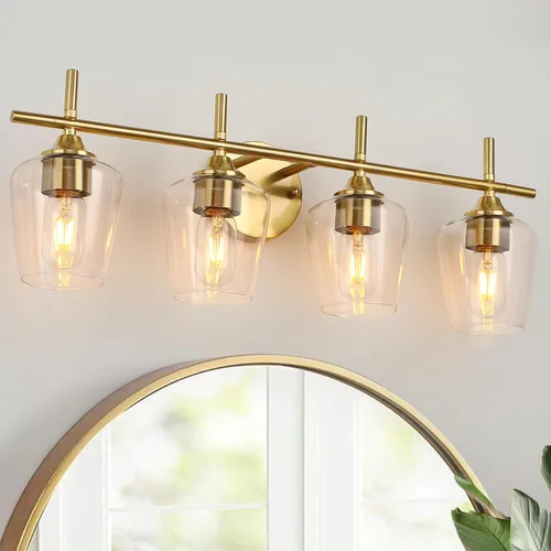 Vista 12 de Accesorios de luz de baño de 2 luces, Luz de tocador moderna negra, Lámpara de pared de baño para espejo, cocina, dormitorio, pasillo, sala